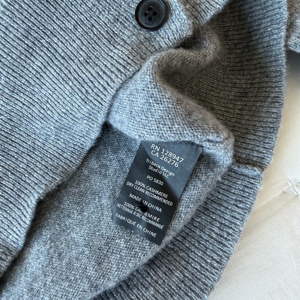 Nili Lotan XS March Cardigan Cashmere Grey Melange - Picture 12 of 14